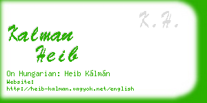 kalman heib business card